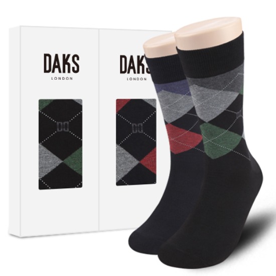 닥스 양말 2족 선물세트 남자 면 장목 아가일 19360 11,900원