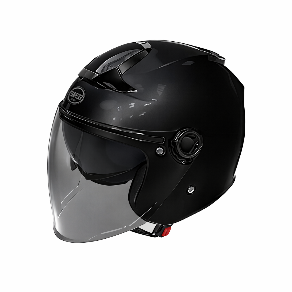 [KC인증][정품헬멧] 스웨그헬멧 SWEG RS10 오토바이헬멧 초경량1050g UV400 블랙/화이트/그레이 오픈페이스가벼운헬멧 남녀공용 안전인증 스쿠터헬멧 출퇴근용 바이크헬멧, 블랙(유광) 69,000원