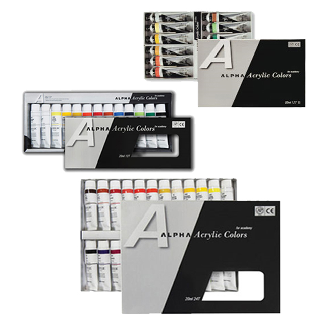 알파 실버 아크릴물감/아크릴물감세트 20ml/ 36 색 58,000원