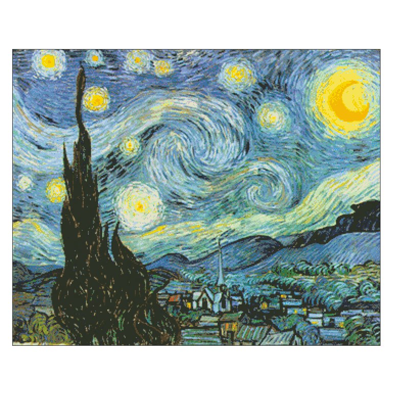 조이십자수 십자수-[DMC면사세트]고흐-별이 빛나는 밤(CL-032) 십자수 패키지 111,600원