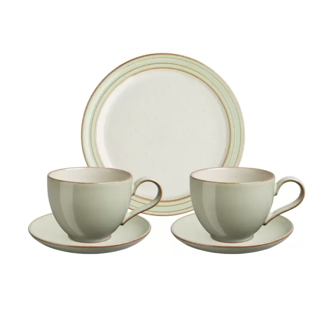 덴비 헤리티지 찻잔 세트5P 다도 티타임 스톤웨어 플레이트 테이블웨어 고급식기, 녹차색 159,800원