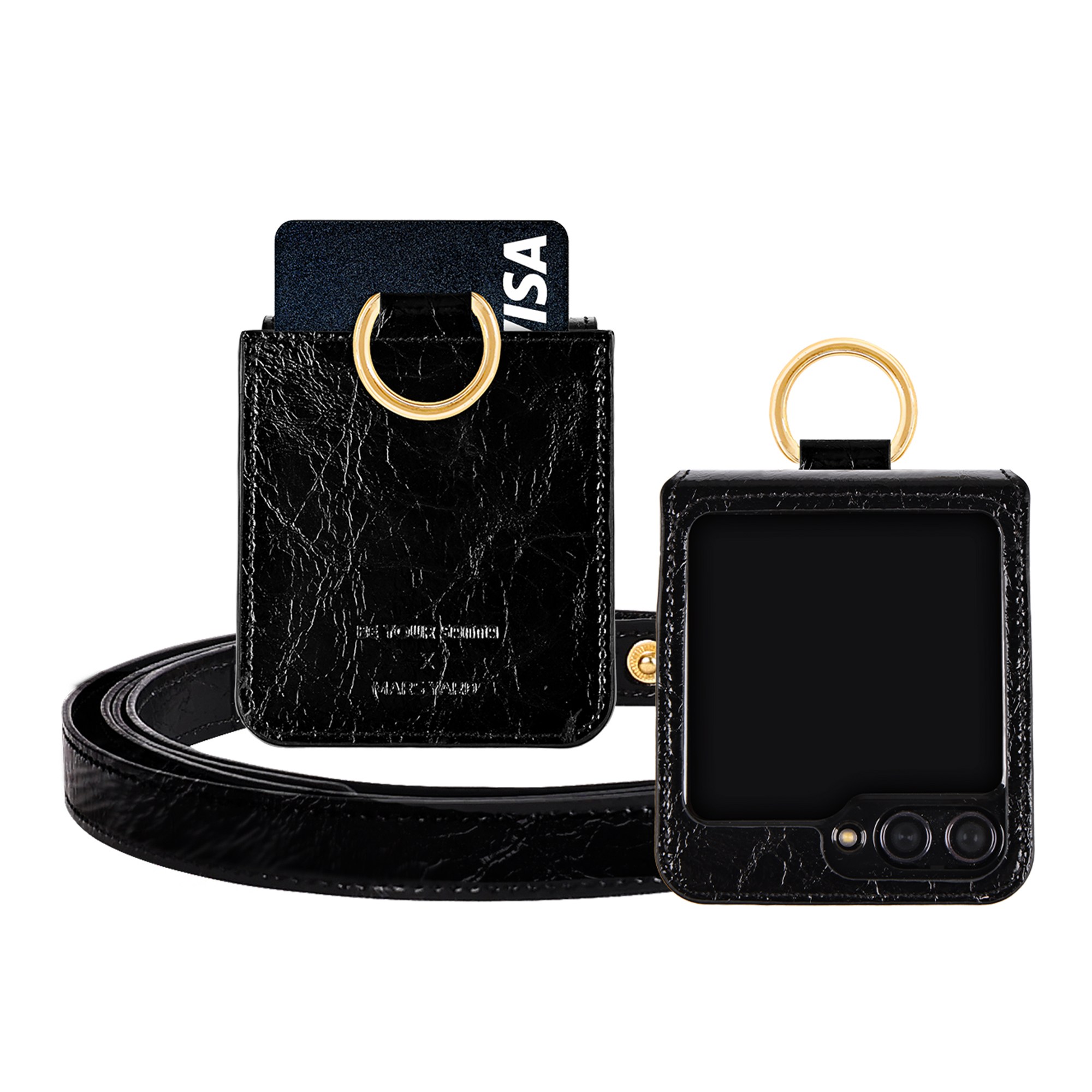 비유어산타 갤럭시 Z플립6 케이스 천연가죽 힌지보호 카드 수납 링 플립6 마스야드(3포켓) (1포켓) D링용 숄더스트랩 세트 101,690원