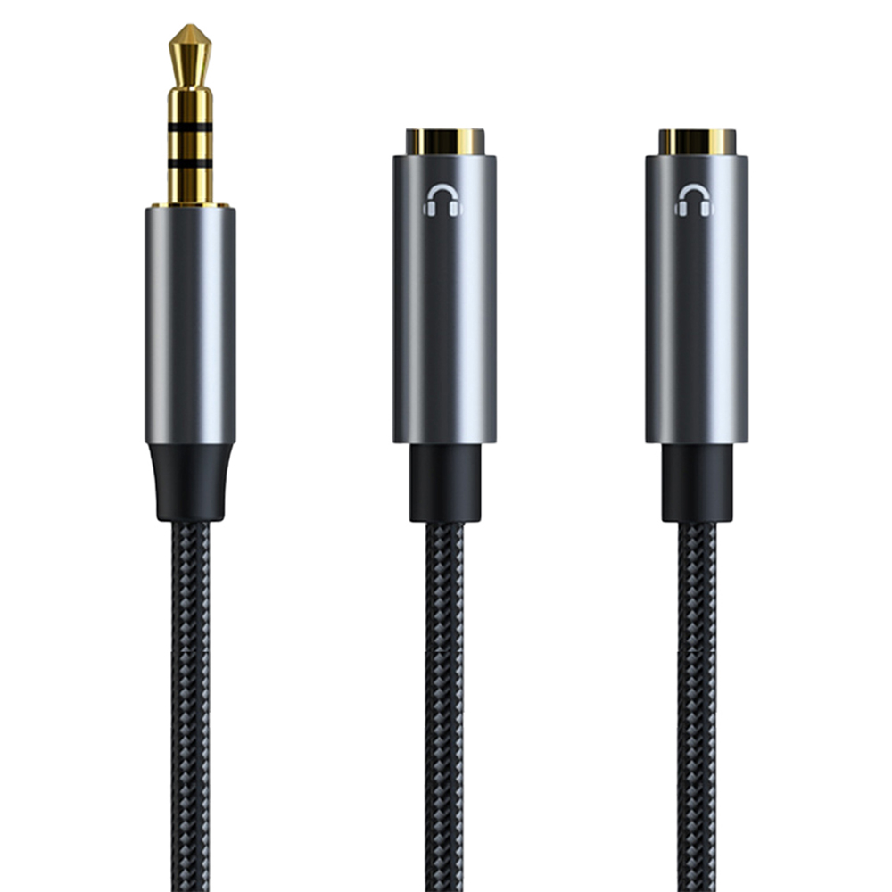 스페이스쉴드 3.5mm TRS 수 to 듀얼 3.5mm TRS 암 스테레오 오디오 분배 Y형 AUX 케이블 30cm 7,900원