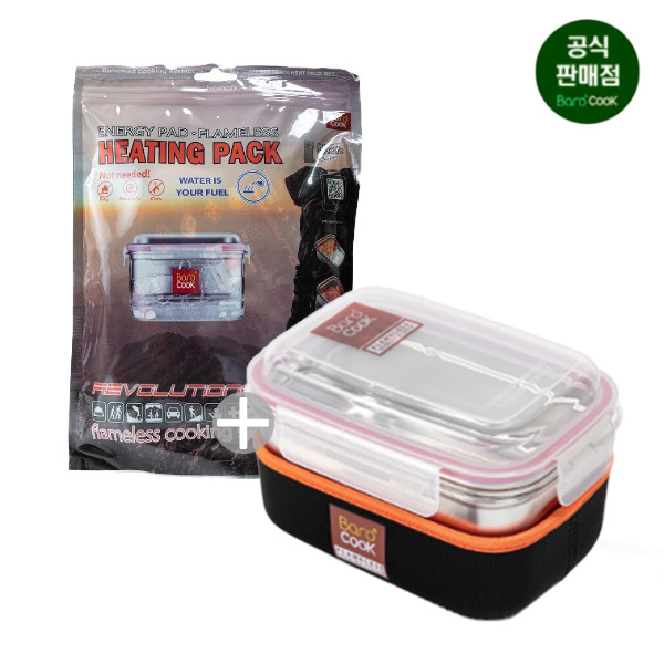 바로쿡 발열도시락 직사각 850ml + 발열팩 10개세트, 1세트 52,500원