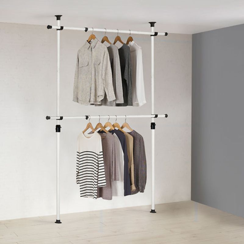 왕자행거 2단 조절 38mm 튼튼한 기둥 행거 32,900원