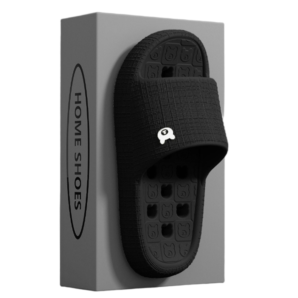 salimm 남녀공용 귀여운 곰돌이 커플 EVA 미끄럼방지 물빠짐 욕실 슬리퍼, 1개, 블랙 9,990원