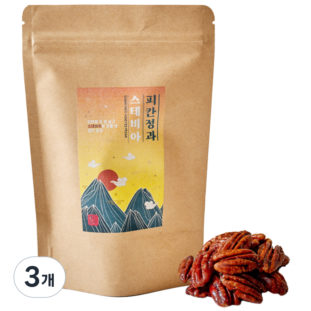 풍심당 무설탕 스테비아 피칸 정과, 하루 견과류, 강정, 저당간식, 회사 간식, 3개, 60g 22,900원
