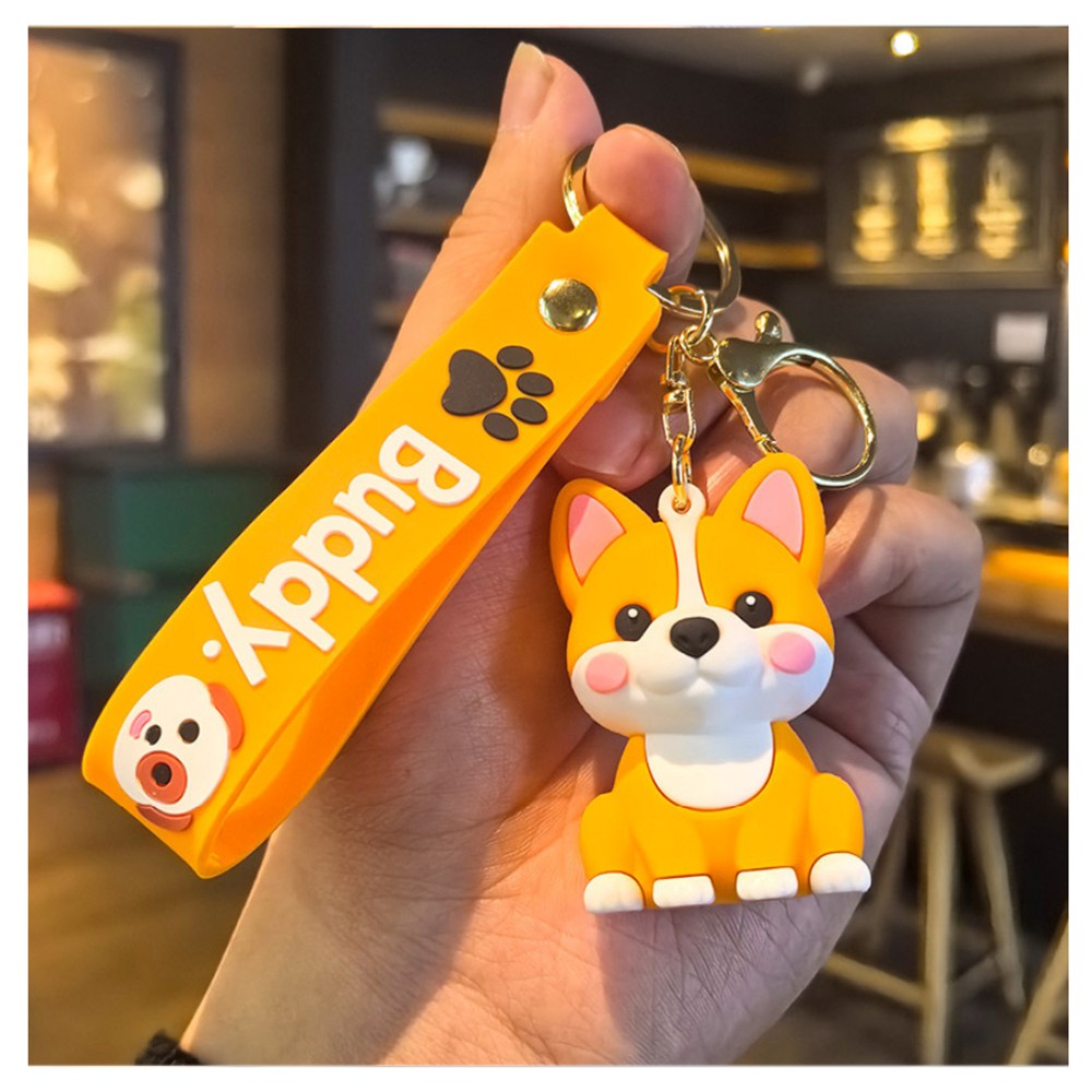 근이몰 강아지 실리콘 키링 말랑 캐릭터 가방 차키용 푸들 허스키 불독 리트리버 시바견 웰시코기, 1개, 웰시코기실리콘키링 3,450원