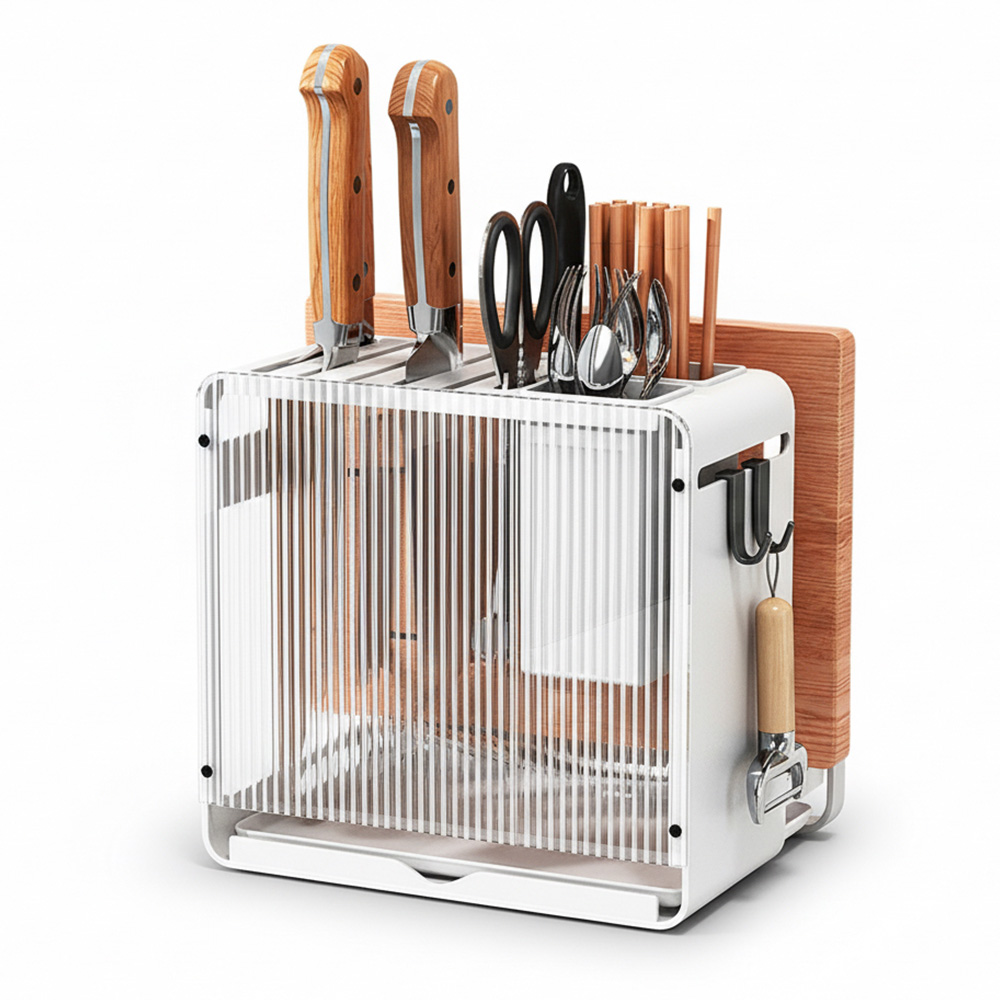 미니플 모던라이프 칼블럭 칼 가위 수저 도마 수납장 수납꽂이, 화이트 23,900원