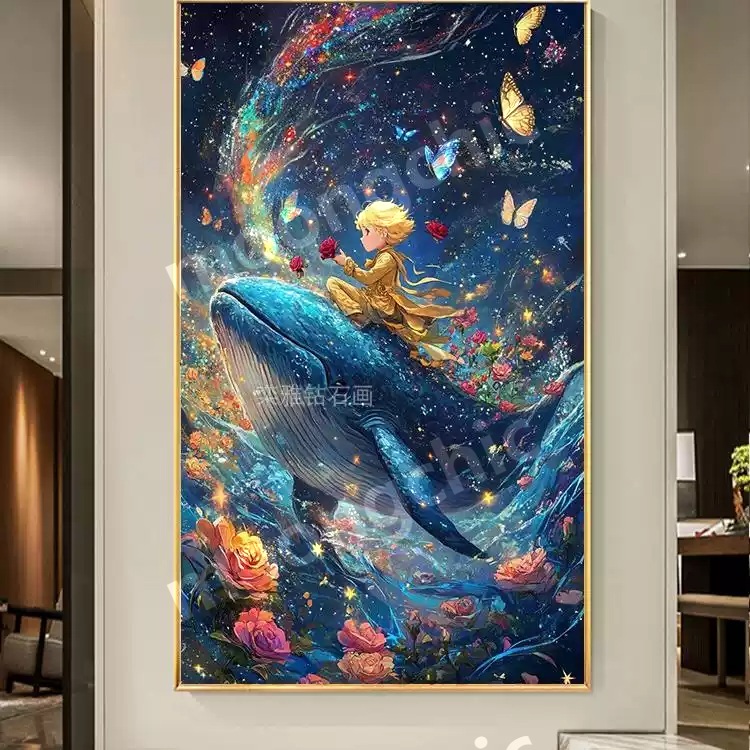 뭉시크 레진 사각 보석십자수 고래와소년의 꿈 46,000원