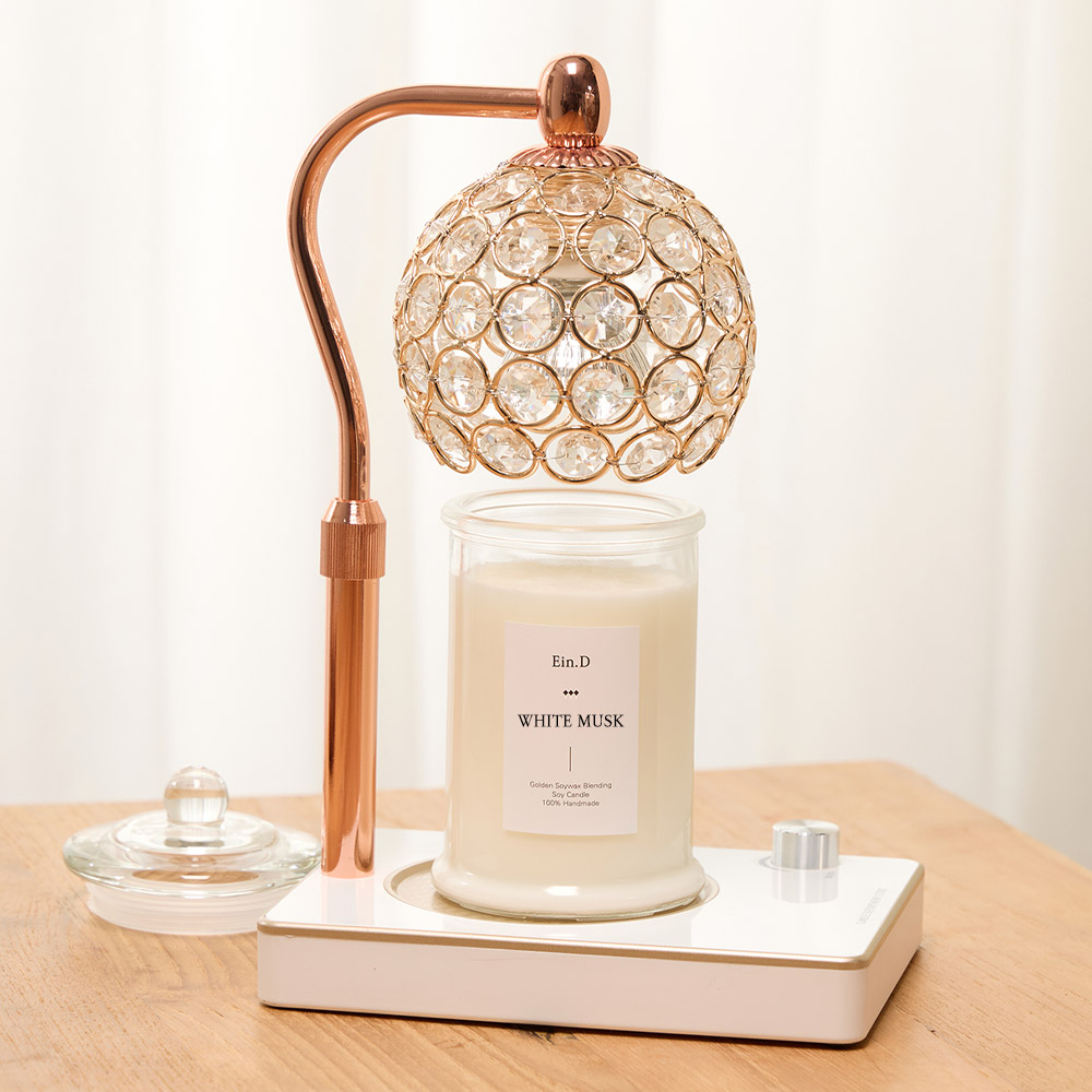 캔들백화점 비주 로즈골트 캔들워머+소이캔들 세트, 비주 로즈골드 화이트(워머), 레몬라벤더 51,700원