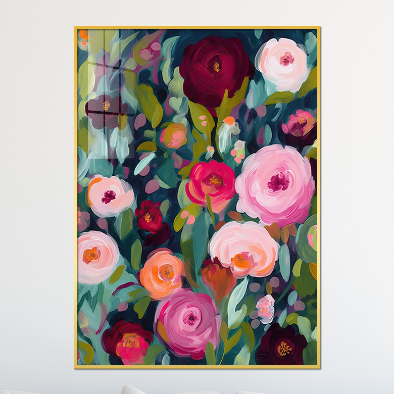 아트블루 북유럽 감성 꽃 패턴 그림 인테리어 액자, 3번 알록달록 꽃 밭_세로 29,900원