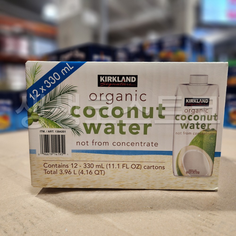 커클랜드 유기농 코코넛 워터 수분보충 저칼로리 열대과일 음료 코스트코, 330ml, 12개 25,580원