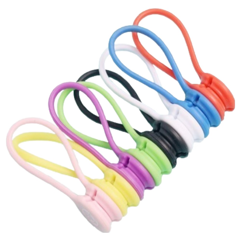 프렌지 실리콘 자석 색깔별 스마일 케이블타이 8종 세트, 울트라 블랙, 러블리 핑크, 레몬 옐로, 마린 블루, 크림 화이트, 프레시 그린, 인디안 레드, 바질 퍼플, 1세트 6,600원