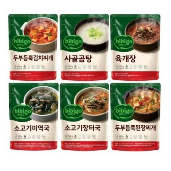 비비고 즉석국 탕 찌개 6종세트 20,060원