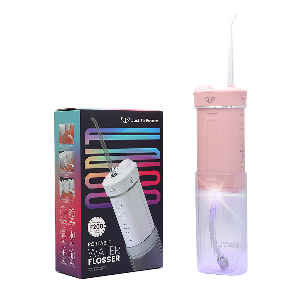 JTF F200 휴대용 구강세정기 UV살균 맥동수압 사용자 맞춤모드 5개 세정팁 34,200원