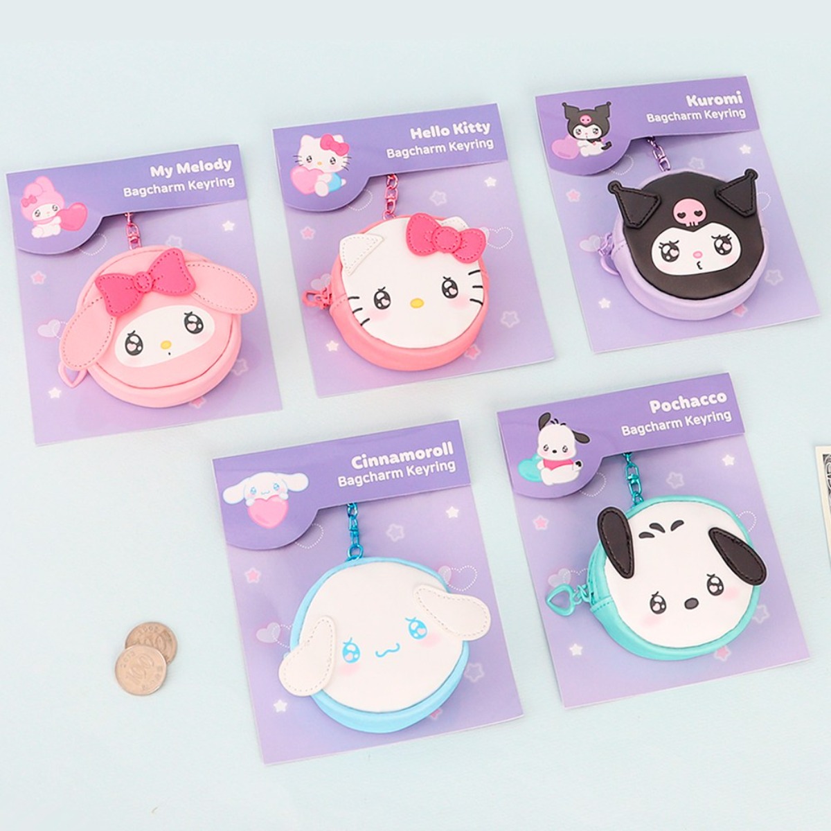 코지24 산리오 동전지갑 키링 키홀더 열쇠고리 백참 가방 고리 장식 액세서리 선물, 1개, 포차코 9,900원