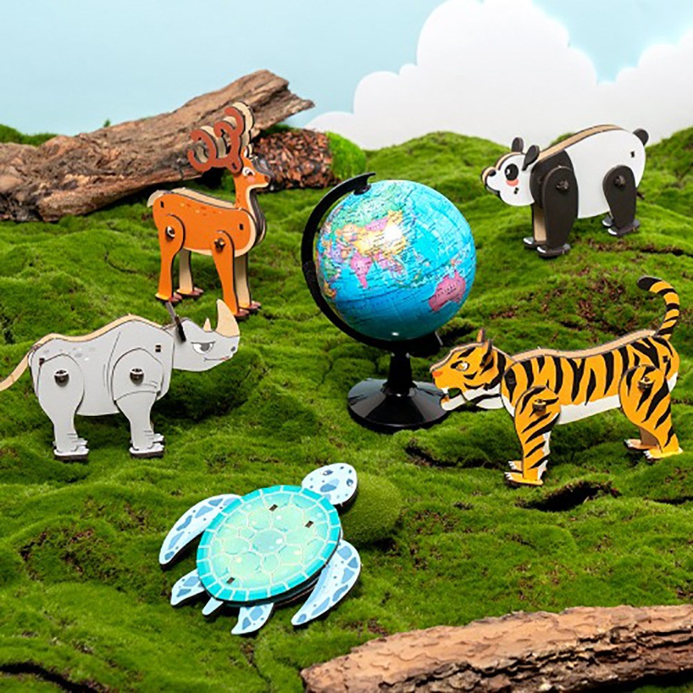 움직이는 멸종위기 동물 3D 입체 우드퍼즐 만들기, 코뿔소 4,900원