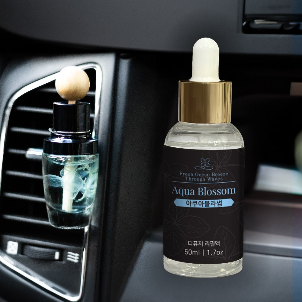 아로마컴퍼니 프리저브드 수국 차량용 디퓨저 (리필) 스포이드타입+우드볼스틱 1p, 1개, 50ml, 아쿠아블라썸 9,900원