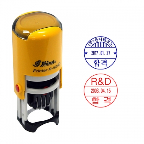 샤이니 R-524D 날짜스탬프 원형 24mm 자동스탬프 주문제작 케이스랜덤, 청색 18,900원