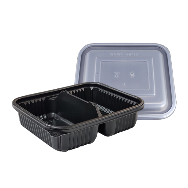 TY23195-2칸(소형 사각찜용기) 230x190xH50 1박스(200set) 검정, 1개 80,400원