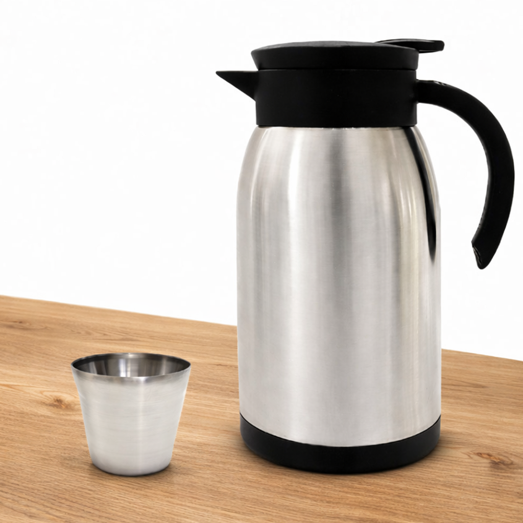 마더쿡 스텐리스 304 진공 보온보냉 손잡이 핸들 물병 실버 업소용, 1개, 1.5L, 실버 20,100원