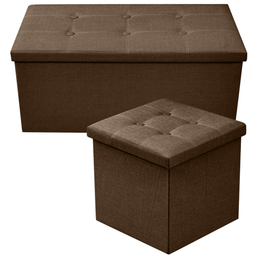 벨레스 접이식 수납형 스툴 중형+대형 세트, 1개, 초코브라운 39,900원