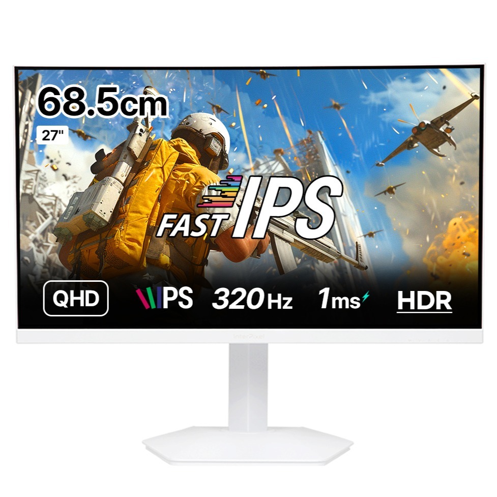 인터픽셀 QHD FAST IPS 320Hz 피벗 게이밍 모니터 화이트, IPQ2780(무결점), 68.5cm, 현재가 321,080원