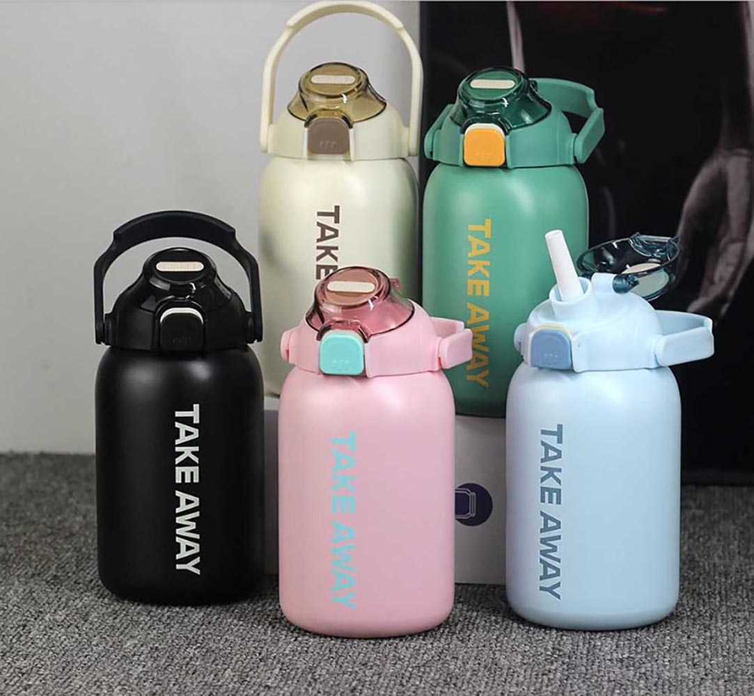 스텐 텀블러 헬스 대용량 보냉 빨대 스포츠 물통 손잡이, 화이트, 현재가 16,260원