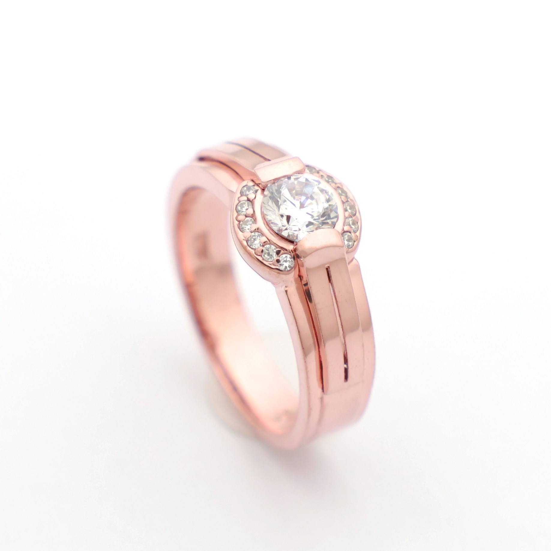 14k 18k 로즈골드 반지 패션반지 럭셔리 커플링 골드 행운 데일리 선물 레이어드(R280) 체리스쥬얼리 1,084,720원