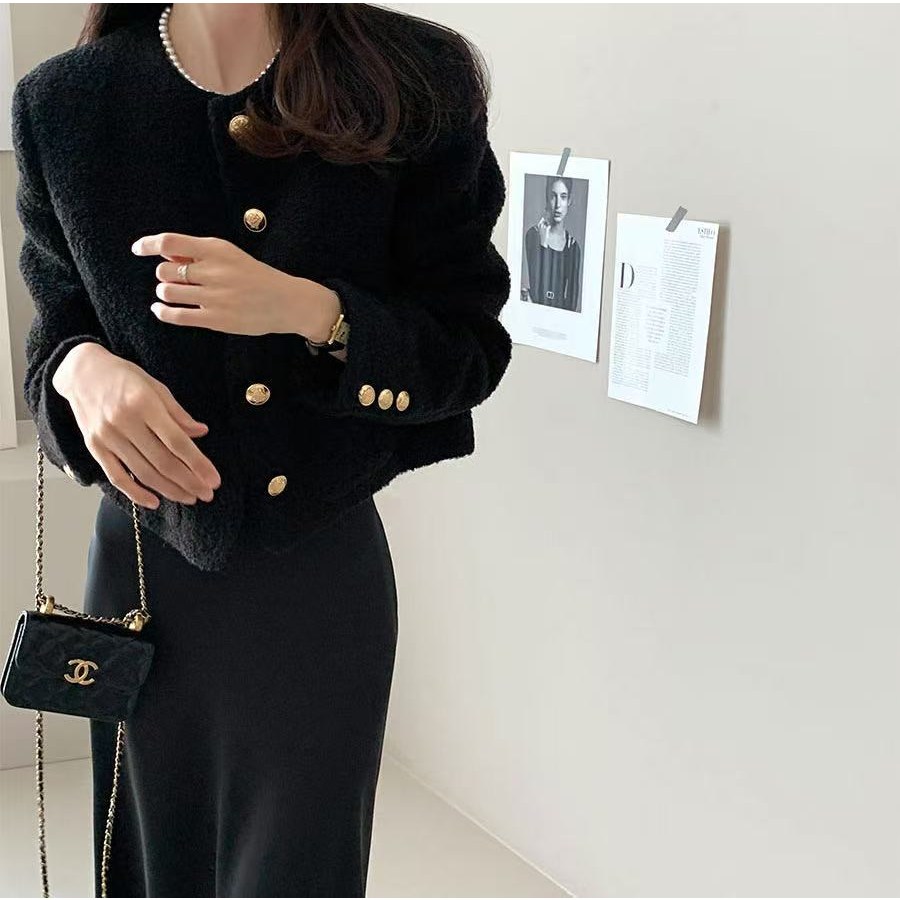 CLOREX 여성 트위드 자켓 버튼 캐주얼 트위드 자켓 44,790원