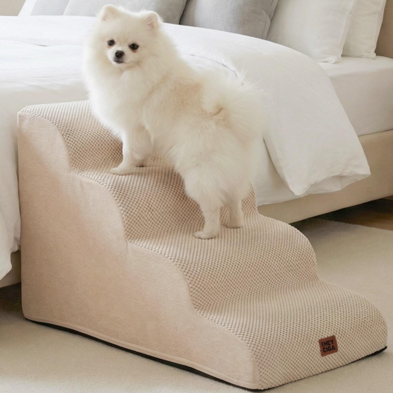 EHEYCIGA 곡선형 쾌적 강아지 계단 논슬립 슬개골보호 애견계단 2단 3단 4단 56,690원