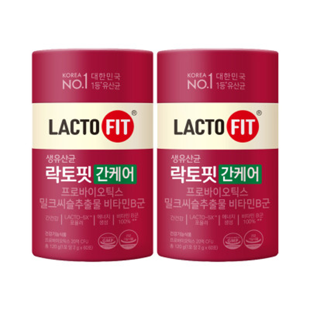 종근당건강 유산균 락토핏 간케어 60포 2통 (2개월분) 58,300원