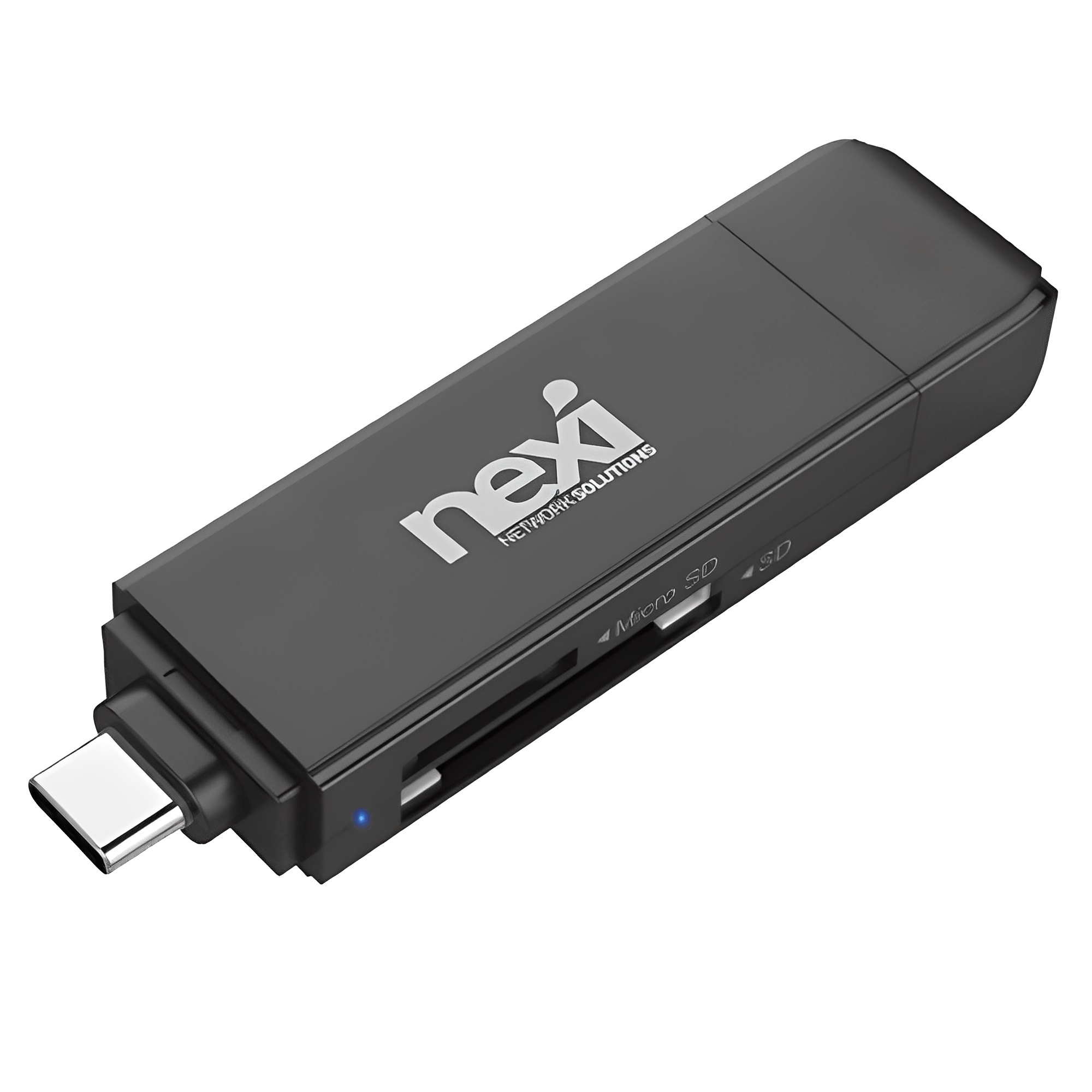 넥시 USB3.1/3.0 OTG 카드리더기 마이크로 SD 카드 NX-U3130CR NX610, 78mm, 블랙, 1개 8,600원