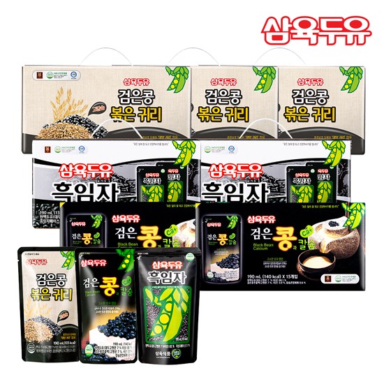 삼육 검은콩볶은귀리45팩+흑임자30팩+검은콩과칼슘30팩 총105팩 43,970원