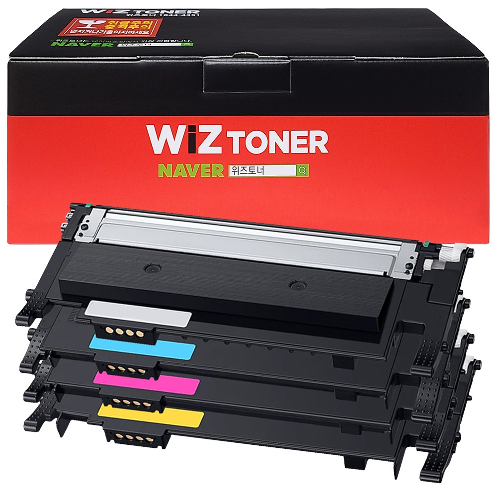 삼성 CLT-K510S 토너 (4색세트) 재생 C51x C56x SL-C563FW SL-C563W SL-C513W SL-C513 SL-C510 P510C 위즈토너, 1세트, 검정+파랑+빨강+노랑 35,800원