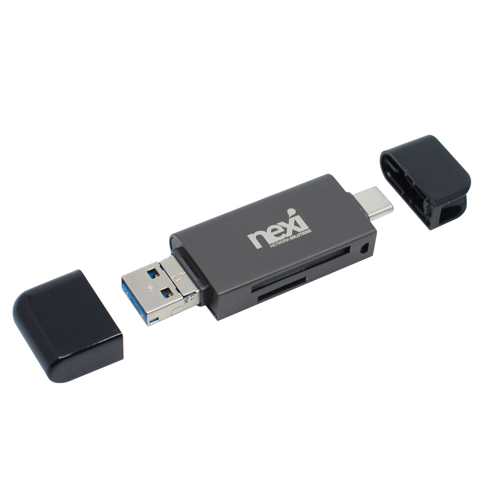 넥시 3D 카드리더기 USB 3.0 C타입, NX887 NX-3IN1CRD, 다크그레이, 1개 7,100원