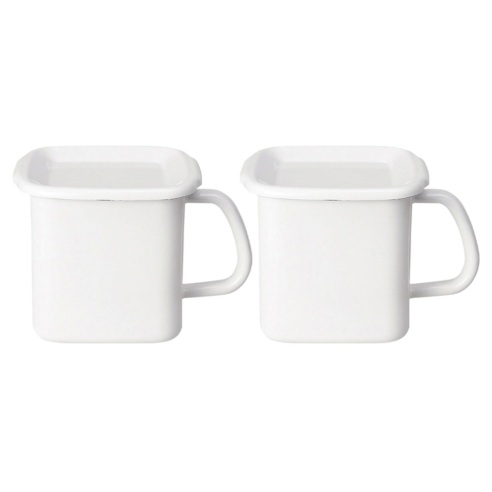 노다호로 화이트 시리즈 손잡이 포함 각형 저장 법랑 밀폐용기 L 51,700원