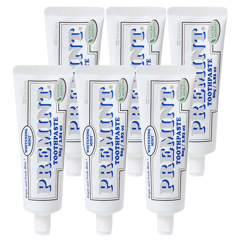 PREMINT 프레민트 화이트닝민트 레몬라벤더 치약, 80g, 6개 57,000원