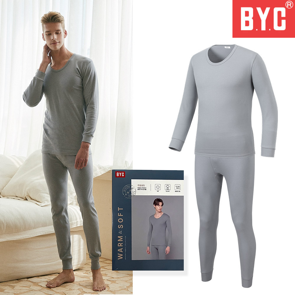 BYC 남성 순면 100% 내복 상하의 세트 40수 양면 27,800원