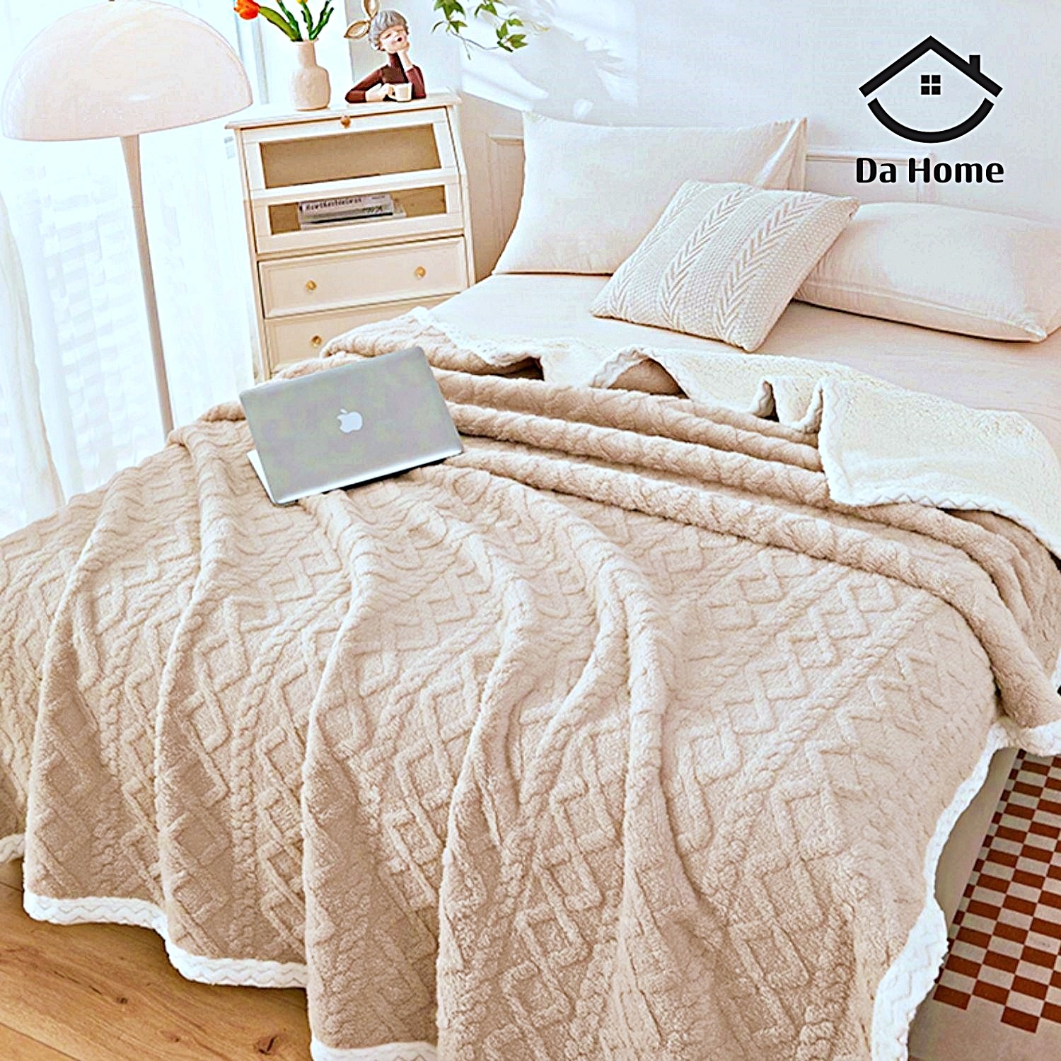 다홈 프리미엄 극세사 양털 담요 어린이 안전 인증 양면 34,300원