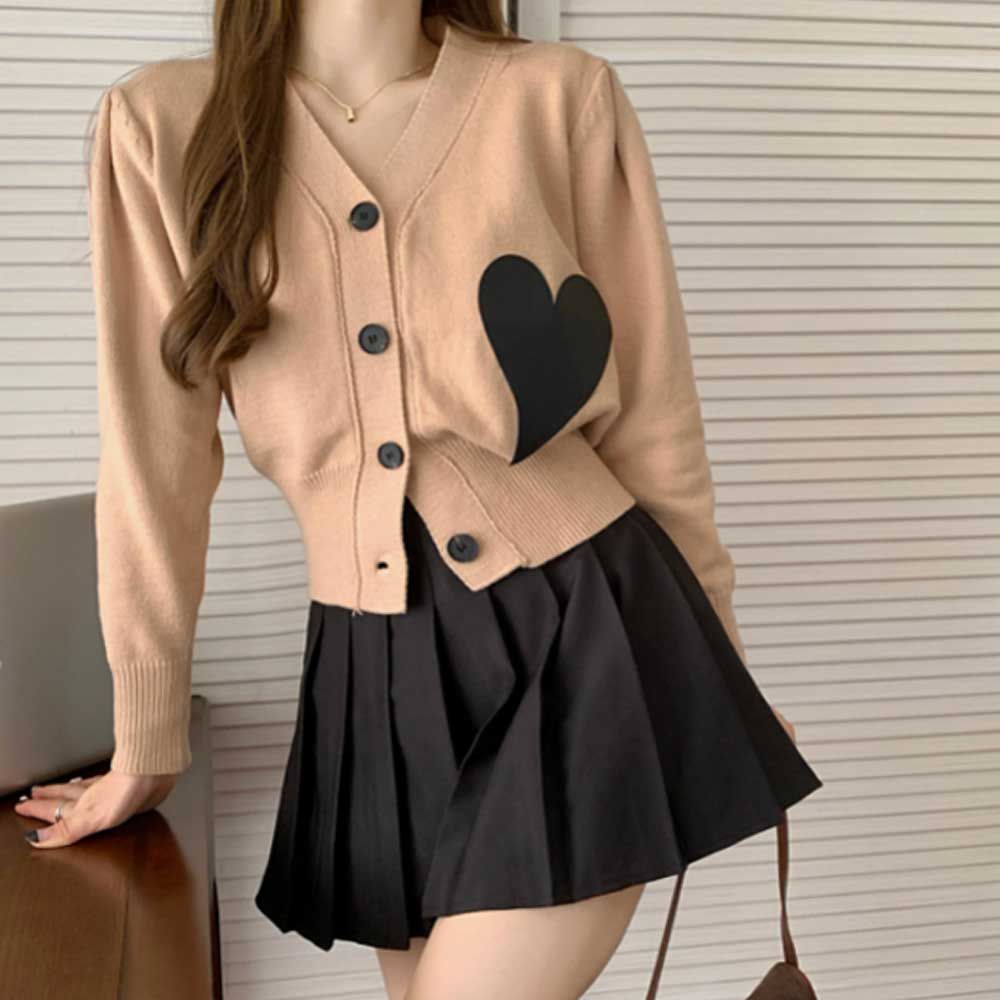 상의 데일리룩 귀여운 20대 가디건 봄가을 하트 10대 20,950원
