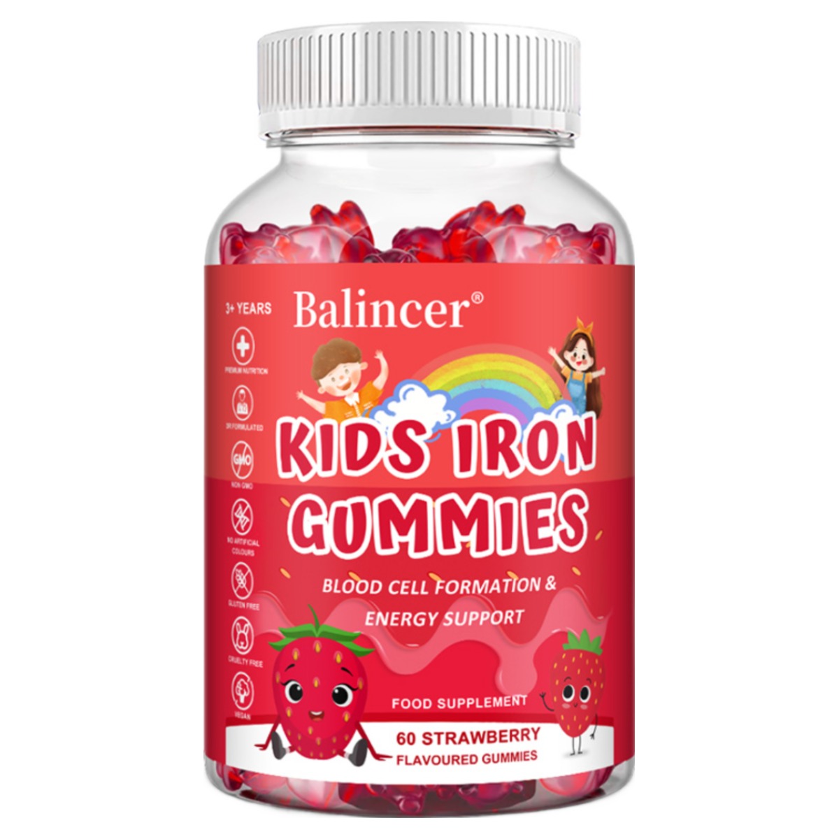 어린이 철분젤리 - 철분비타민 2.5mg, 비타민C 12mg 함유로 영양공급, 1개, 60회분 18,300원