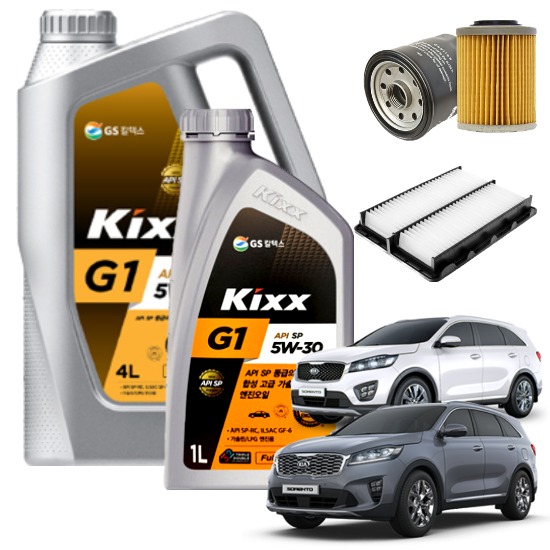 올뉴 더뉴 쏘렌토 2.0 가솔린 엔진오일세트 킥스G1 에어필터 오일필터, 5L, 5w30, 1세트 51,240원