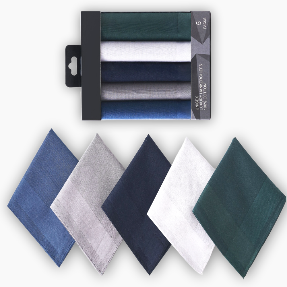 남자손수건 순면 체크무늬 남성 5종세트 9,900원