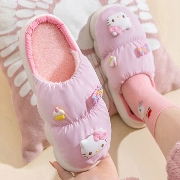 산리오 패딩 실내화 거실화 방한슬리퍼 털슬리퍼 털실내화 쿠로미실내화 마이멜로디실내화 시나모롤실내화 27,400원