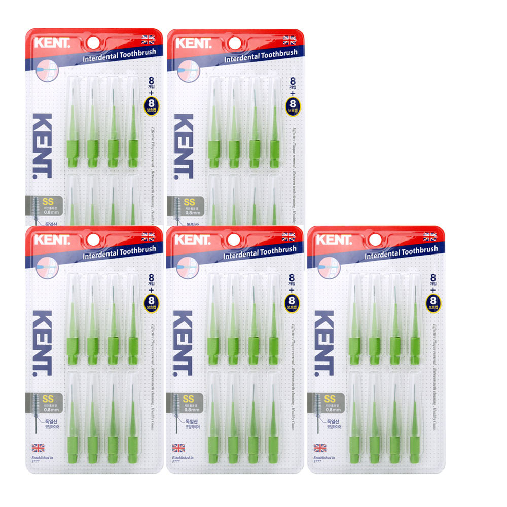 켄트 치간칫솔 그린 0.8mm, 0.8mm, 8개입, 5개 18,290원