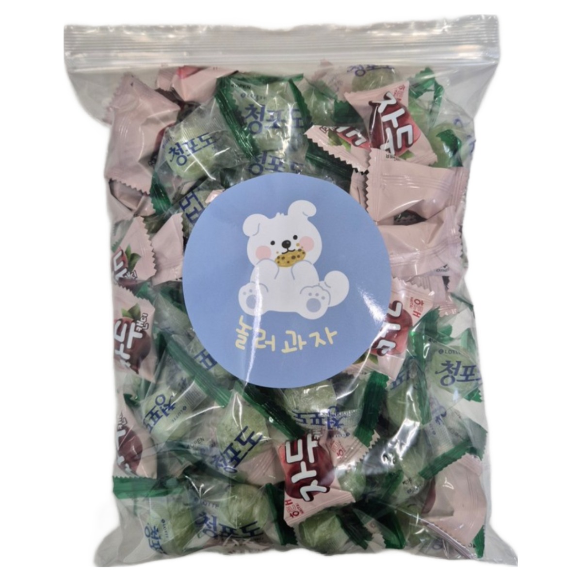 [놀러과자] 롯데 해태 자두캔디 청포도캔디 대용량 개별포장 120개, 120개 16,700원