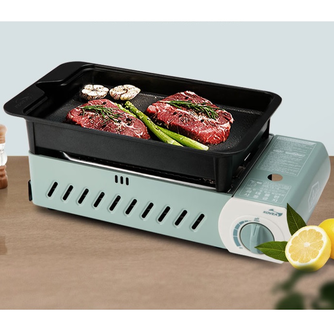 코베아 3웨이 올인원 PO 구이바다 민트 M L 가방 포함 전골팬 스텐레스 그릴 그릇 받침대 기름 받이 배출구 캠핑 휴대용 가스 버너 138,000원