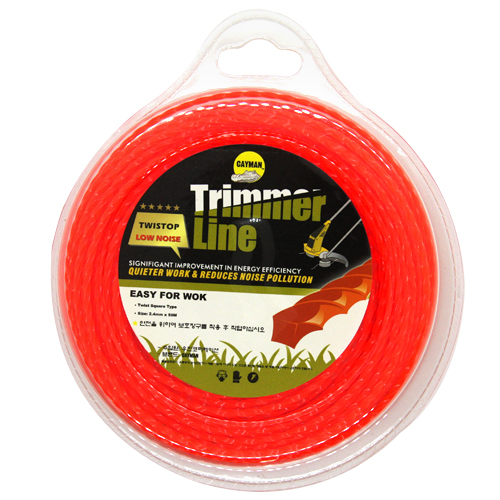 카이만 예초기 나일론 줄 사각 꽈배기 2.4mm x 50m 예초기, 1개 8,500원